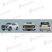 BODY KIT for TOYOTA LAND CRUISER 300 2021+ FORZA PERFORMANCE custom fit Modellista Style
Set includes:

Front Bumper
Fender Flares
Rear Bumper
Exhaust Tips
Material: Plastic

NOTE: Professional installation is required.