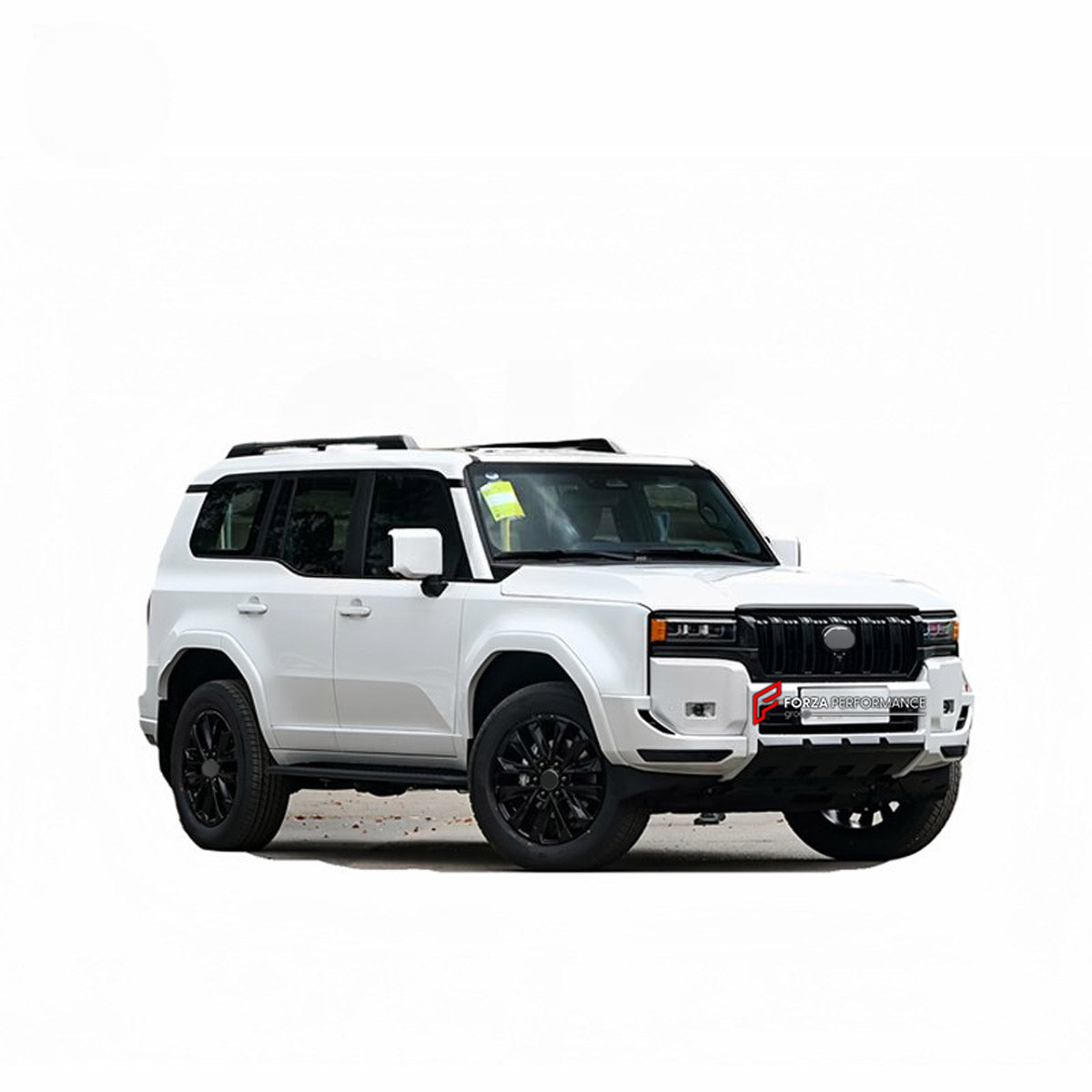 BODY KIT for TOYOTA LAND CRUISER PRADO 250 2023+ FORZA PERFORMANCE custom fit VX Style
Set includes:

Front Lip
Front Bumper
Front Grille
Side Skirts
Material: Plastic

NOTE: Professional installation is required.