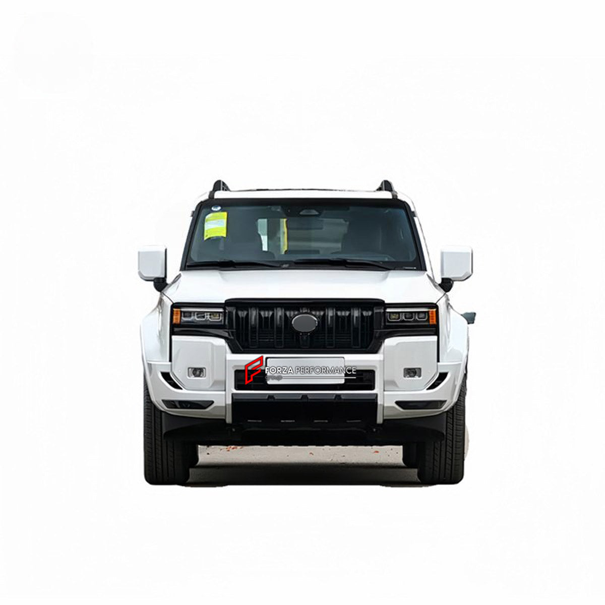 BODY KIT for TOYOTA LAND CRUISER PRADO 250 2023+ FORZA PERFORMANCE custom fit VX Style
Set includes:

Front Lip
Front Bumper
Front Grille
Side Skirts
Material: Plastic

NOTE: Professional installation is required.