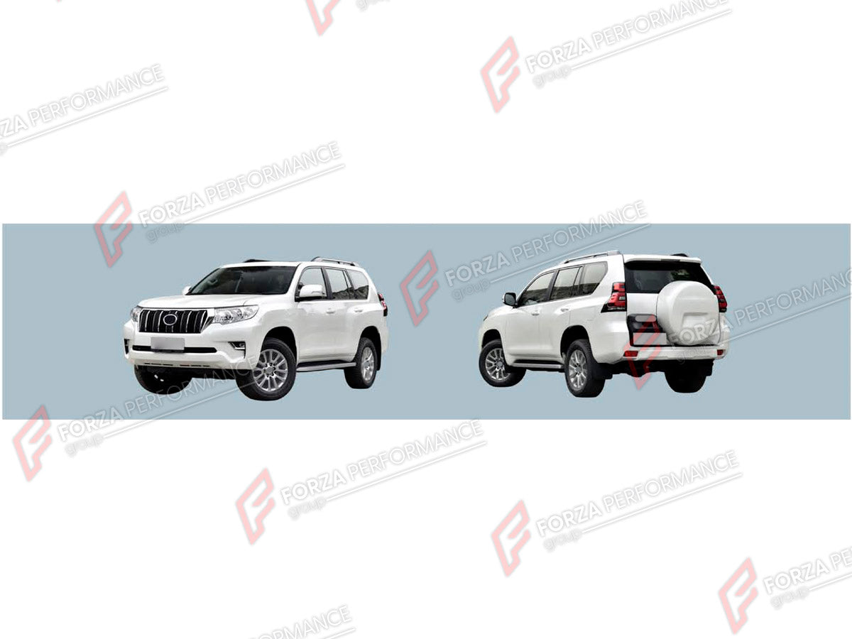 BODY KIT for TOYOTA LAND CRUISER PRADO 150 FACELIFT 2017 - 2024 FORZA PERFORMANCE custom fit TRD Style

Set includes:
Front Bumper Assembly
Front Grille
LED Headlights
Rear Bumper Assembly

Material: Plastic

NOTE: Professional installation is required.