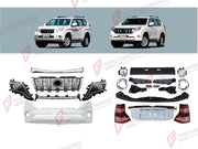 BODY KIT for TOYOTA LAND CRUISER PRADO 150 2009 - 2016

Set includes:
Front Bumper Assembly
Front Grille
Headlights
Tail Lights
Tail Light Covers
Rear Bumper Assembly

Material: Plastic

NOTE: Professional installation is required.