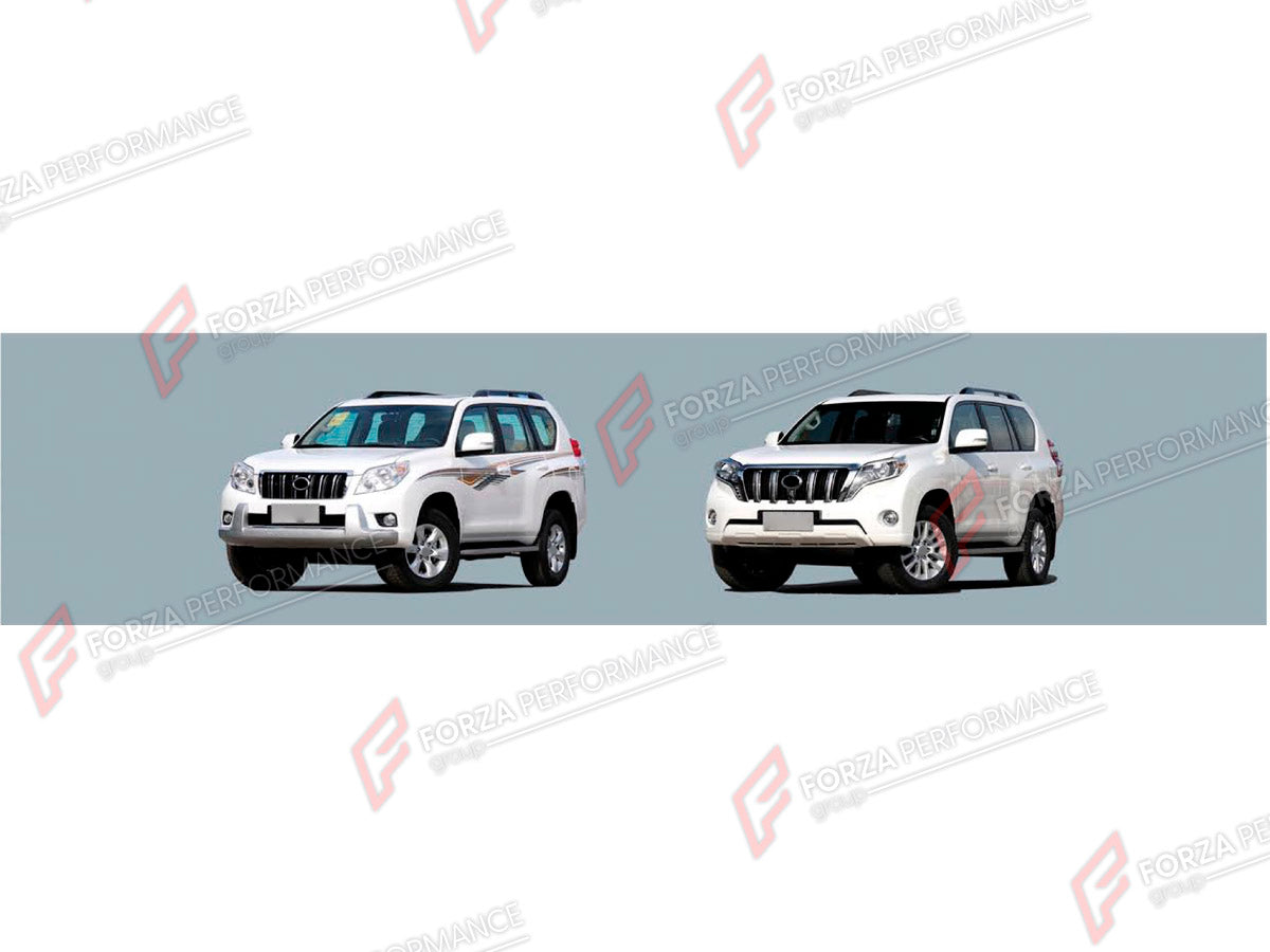 BODY KIT for TOYOTA LAND CRUISER PRADO 150 2009 - 2016

Set includes:
Front Bumper Assembly
Front Grille
Headlights
Tail Lights
Tail Light Covers
Rear Bumper Assembly

Material: Plastic

NOTE: Professional installation is required.