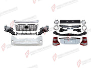 BODY KIT for TOYOTA LAND CRUISER PRADO 150 2009 - 2016

Set includes:
Front Bumper Assembly
Front Grille
Headlights
Tail Lights
Tail Light Covers
Rear Bumper Assembly

Material: Plastic

NOTE: Professional installation is required.