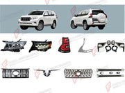 BODY KIT for TOYOTA LAND CRUISER PRADO 150 FACELIFT 2017 - 2024 FORZA PERFORMANCE custom fit TRD Style

Set includes:
Headlights
Headlight Covers
Tail Lights
Tail Light Covers
Fog Lights
Fog Lights Covers
Front Grille
Side Steps

Material: Plastic

NOTE: Professional installation is required.