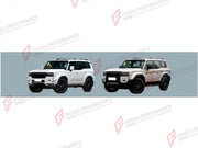 FRONT BUMPER ASSEMBLY for TOYOTA LAND CRUISER PRADO 250 2023+ FORZA PERFORMANCE custom fit WX Sport Style
Set includes:

Front Bumper Assembly
Front Grille
Material: Plastic

NOTE: Professional installation is required.