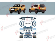 BODY KIT for TOYOTA LAND CRUISER PRADO 250 2023+ FORZA PERFORMANCE custom fit High Vision Style
Set includes:

Front Bumper Assembly
Front Grille
Headlights
Fender Flares
Rear Bumper Assembly
Material: Plastic

NOTE: Professional installation is required.