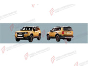 BODY KIT for TOYOTA LAND CRUISER PRADO 250 2023+ FORZA PERFORMANCE custom fit High Vision Style
Set includes:

Front Bumper Assembly
Front Grille
Headlights
Fender Flares
Rear Bumper Assembly
Material: Plastic

NOTE: Professional installation is required.