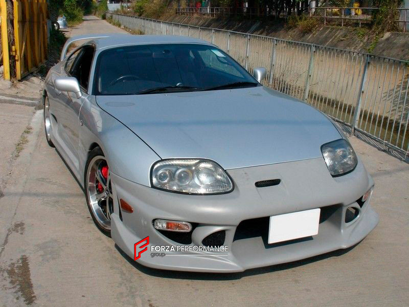 BODY KIT for TOYOTA SUPRA IV A80 1993 - 2002
Set includes:

Front Bumper
Side Skirts
Rear Aprons
Material: FRP

NOTE: Professional installation is required
