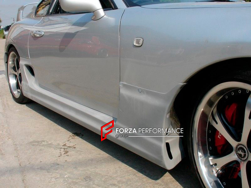 BODY KIT for TOYOTA SUPRA IV A80 1993 - 2002
Set includes:

Front Bumper
Side Skirts
Rear Aprons
Material: FRP

NOTE: Professional installation is required