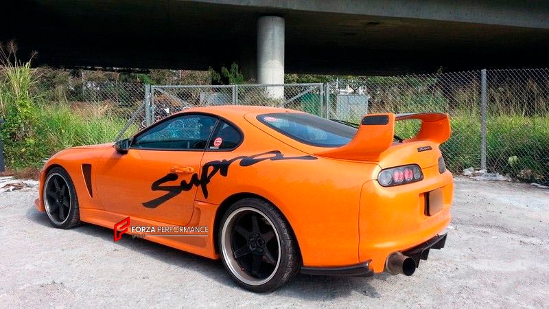 BODY KIT for TOYOTA SUPRA JZA80 3000GT TR STYLE

Set includes:
Front Bumper
Rear Bumper
Side Skirt
Front Fender
Rear Fender

Material: 
