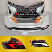 BODY KIT for TOYOTA VENZA GT850

Set includes:

Headlights
Front Bumper
Front Grille
Rear Bumper
Tail Lights
Material: Plastic

Note: Professional installation is required.