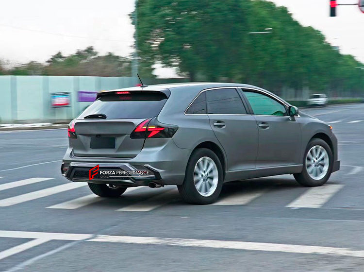 BODY KIT for TOYOTA VENZA GT850

Set includes:

Headlights
Front Bumper
Front Grille
Rear Bumper
Tail Lights
Material: Plastic

Note: Professional installation is required.