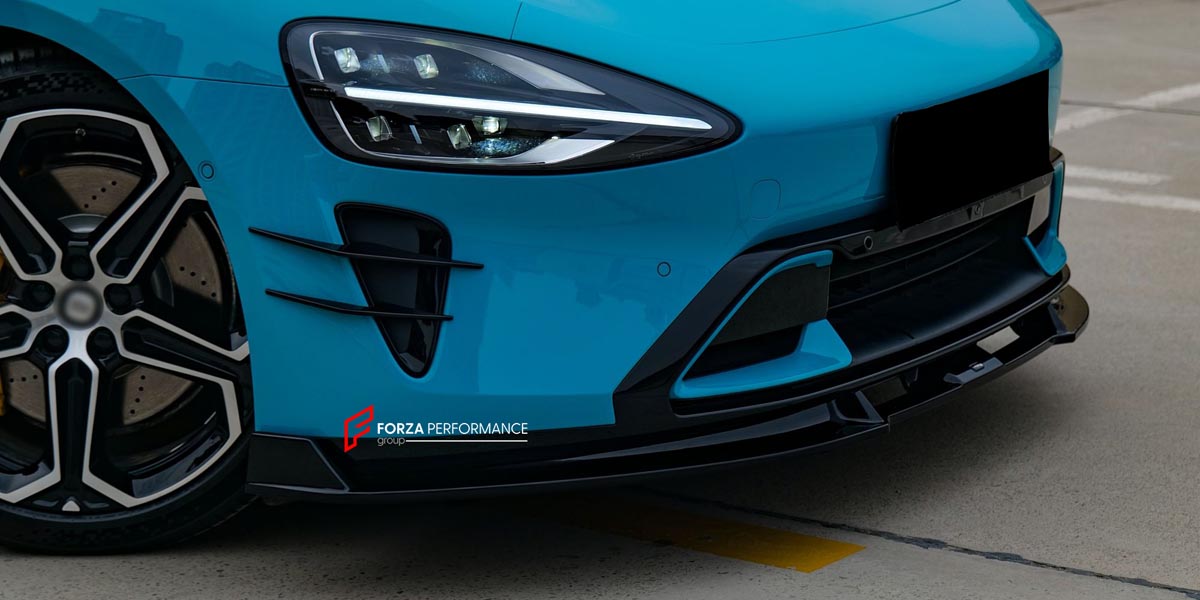 BODY KIT for XIAOMI SU7 2024+ FORZA PERFORMANCE Custom fit Dry Carbon VTEN Design Style
Set includes:

Front Lip
Front Bumper Canards
Side Skirts
Rear Lip
Rear Corners
Rear Spoiler
Material: Plastic

NOTE: Professional installation is required.