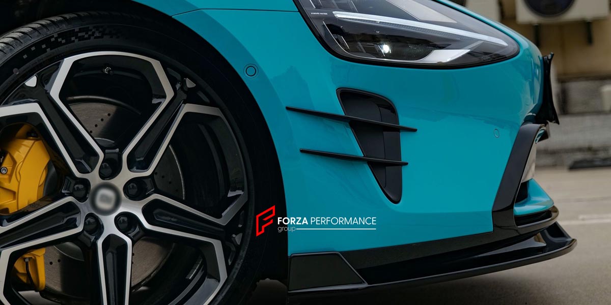 BODY KIT for XIAOMI SU7 2024+ FORZA PERFORMANCE Custom fit Dry Carbon VTEN Design Style
Set includes:

Front Lip
Front Bumper Canards
Side Skirts
Rear Lip
Rear Corners
Rear Spoiler
Material: Plastic

NOTE: Professional installation is required.