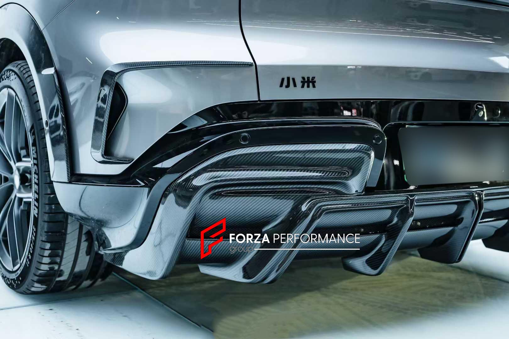 DRY CARBON BODY KIT for XIAOMI YU7 2025+

Set includes:
Front Lip
Front Bumper Canards
Rear Diffuser

Material: Dry Carbon

NOTE: Professional installation is required.
