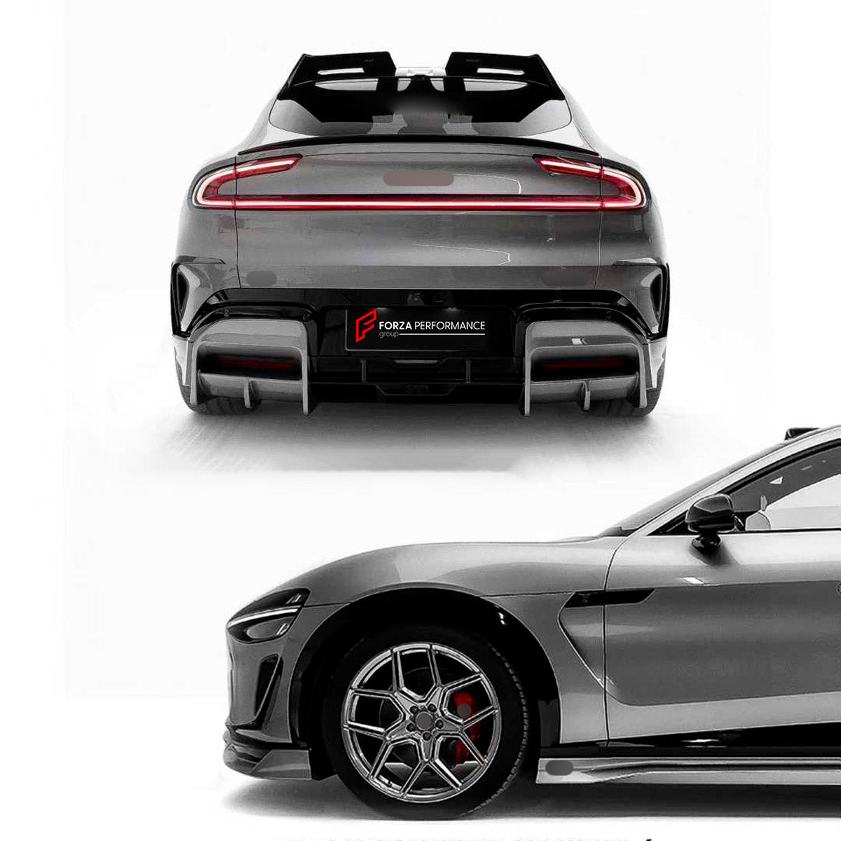 BODY KIT for XIAOMI YU7 2025+ FORZA PERFORMANCE custom fit XIAOMI YU7 YOFER
Set includes:

Front Bumper
Front Bumper Vents
Side Skirts
Roof Spoiler
Rear Bumper Vents
Rear Bumper
Material: Plastic

NOTE: Professional installation is required.