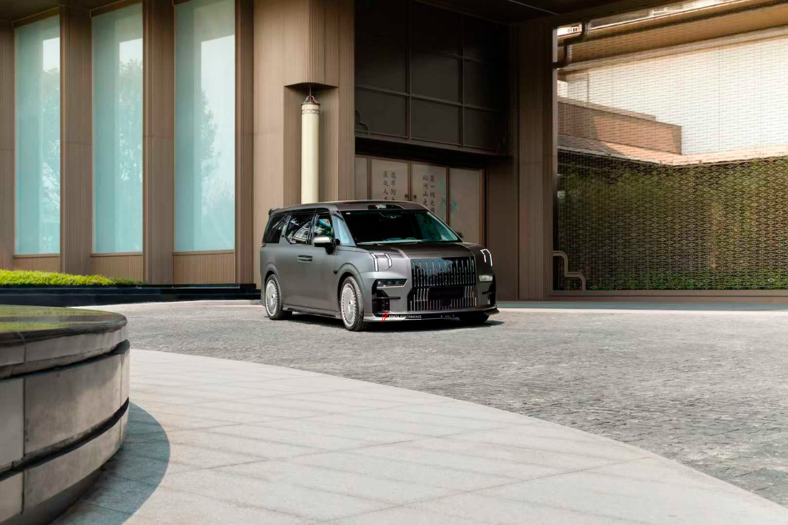 BODY KIT FOR ZEEKR 009 2022+

Set includes:
Front Lip

Side Skirt
Roof Spoiler
Rear Diffuser

Material: Plastic

NOTE: Professional installation is required