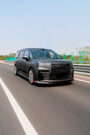 BODY KIT FOR ZEEKR 009 2022+

Set includes:
Front Lip

Side Skirt
Roof Spoiler
Rear Diffuser

Material: Plastic

NOTE: Professional installation is required