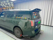 BODY KIT FOR ZEEKR 009 2022+

Set includes:
Front Lip

Side Skirt
Roof Spoiler
Rear Diffuser

Material: Plastic

NOTE: Professional installation is required