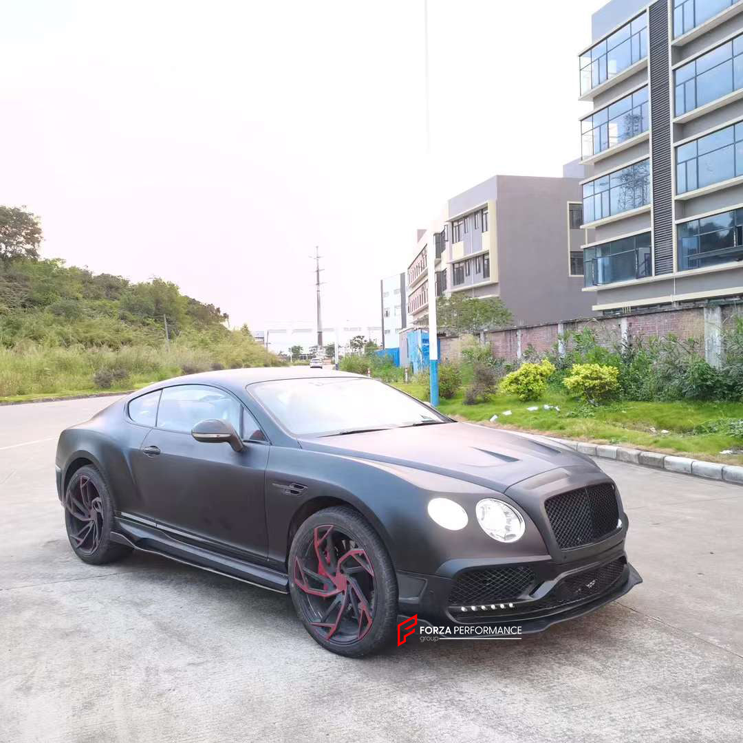 BODY KIT FOR BENTLEY CONTINENTAL GT 2011-2018

Set includes:

Front Bumper Assembly

Front Lip
Hood/Bonnet
Mirror Covers

Side Fenders
Side Fender Vents
Side Skirts
Rear Bumper Assembly
Rear Diffuser

Rear Canards
Trunk Spoiler

Material: Carbon + FRP Fiberglass

Note: Professional installation is required

CONTACT US FOR PRICING

Payment ►
Visa
Mastercard
PayPal with a credit card (add 4.4% at checkout)
Payoneer
Cryptocurrency
Shipment ►
By express DHL/UPS/TNT/FedEx
To the local international airport
Speci