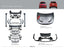 CONVERSION WK2 SRT WIDE BODY KIT for JEEP GRAND CHEROKEE WK2 2014 - 2020 FORZA PERFORMANCE Custom Fit
Set includes:

Front Bumper Assembly
LED DRL
Hood Bonnet
Front Fender Flares
Side Skirts
Rear Fender Flares
Rear Bumper Assembly
Exhaust Tips
Material: Plastic PP and Steel

NOTE: Professional installation is required.