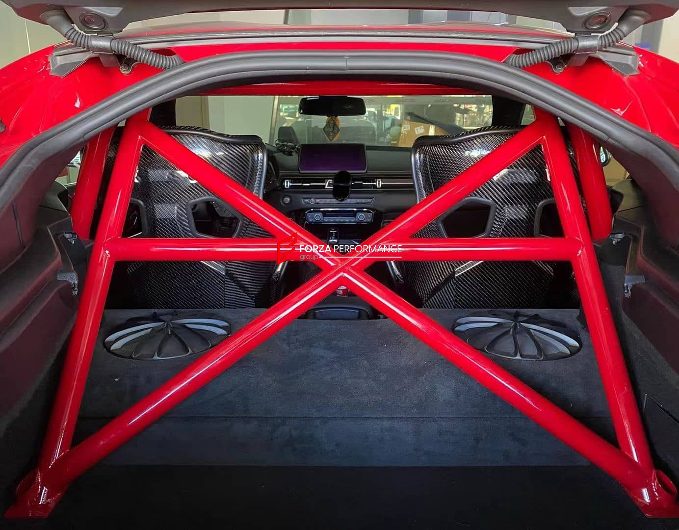 BOLT-ON ROLL CAGE for TOYOTA SUPRA A90 2019+

Set includes:

Roll Bar

Weight: 12.5 kg (27.55 lbs)

Material: Chromoly Alloy Steel

Note: Professional installation is require