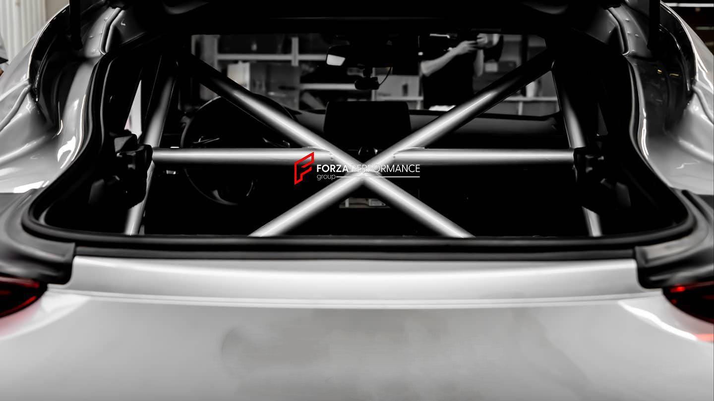 BOLT-ON ROLL CAGE for TOYOTA SUPRA A90 2019+

Set includes:

Roll Bar

Weight: 12.5 kg (27.55 lbs)

Material: Chromoly Alloy Steel

Note: Professional installation is require