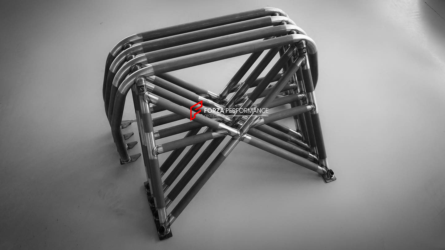 BOLT-ON ROLL CAGE for TOYOTA SUPRA A90 2019+

Set includes:

Roll Bar

Weight: 12.5 kg (27.55 lbs)

Material: Chromoly Alloy Steel

Note: Professional installation is require