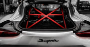 BOLT-ON ROLL CAGE for TOYOTA SUPRA A90 2019+

Set includes:

Roll Bar

Weight: 12.5 kg (27.55 lbs)

Material: Chromoly Alloy Steel

Note: Professional installation is require