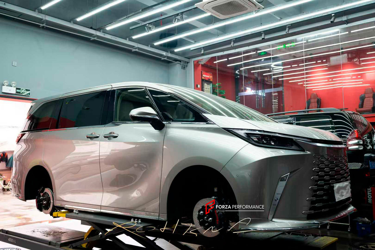 We manufacture premium quality carbon ceramic brakes discs rotors for LEXUS LM500H LM350H AW10 2023+ in any size
Specification:
Authentic Brembo GTS 6 Pot Front Brake Calipers
Authentic Brembo GTS 4 Pot Rear Brake Calipers
Electric Parking Brakes
Authentic Brembo discs: 380 mm
Includes: Carbon ceramic brake disсs / rotors, brake pads, brackets for calipers, hoses.
BRAKE DISCS ROTORS CAN BE MADE FOR YOUR CAR IN ANY SIZE AND UPGRADED FROM IRON / STEEL DISCS TO CARBON CERAMIC
PLEASE INCLUDE YOUR CAR VIN,