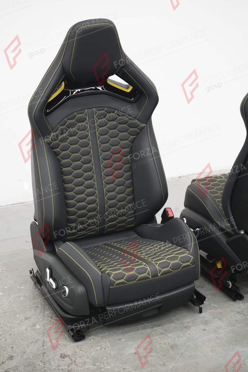 BUCKET SEATS LWCB for AUDI A3 S3 RS3 Q3 RSQ3 A4 S4 RS4 A5 S5 RS5 Q5 SQ5 A6 S6 RS6 A7 S7 RS7 A8 S8 Q7 SQ7 Q8 SQ8 RSQ8 E-TRON GT FW TT TTS TT RS R8

A single seat can be sold, purchasing a pair is not required.

All bucket seats photos on our website are real images of the actual product.

We produce custom bucket seats for every Audi models. We offer fully customizable options.

Custom Options:

Cushion Inserts: Custom Design
Finishing Options: Alcantara, Leather, Cloth
Logo Options: Custom Logo by your requ