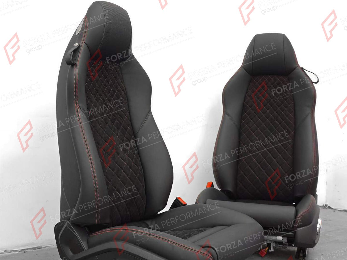 BUCKET SEATS LWCB for AUDI A3 S3 RS3 Q3 RSQ3 A4 S4 RS4 A5 S5 RS5 Q5 SQ5 A6 S6 RS6 A7 S7 RS7 A8 S8 Q7 SQ7 Q8 SQ8 RSQ8 E-TRON GT FW TT TTS TT RS R8

A single seat can be sold, purchasing a pair is not required.

All bucket seats photos on our website are real images of the actual product.

We produce custom bucket seats for every Audi models. We offer fully customizable options.

Custom Options:

Cushion Inserts: Custom Design
Finishing Options: Alcantara, Leather, Cloth
Logo Options: Custom Logo by your requ