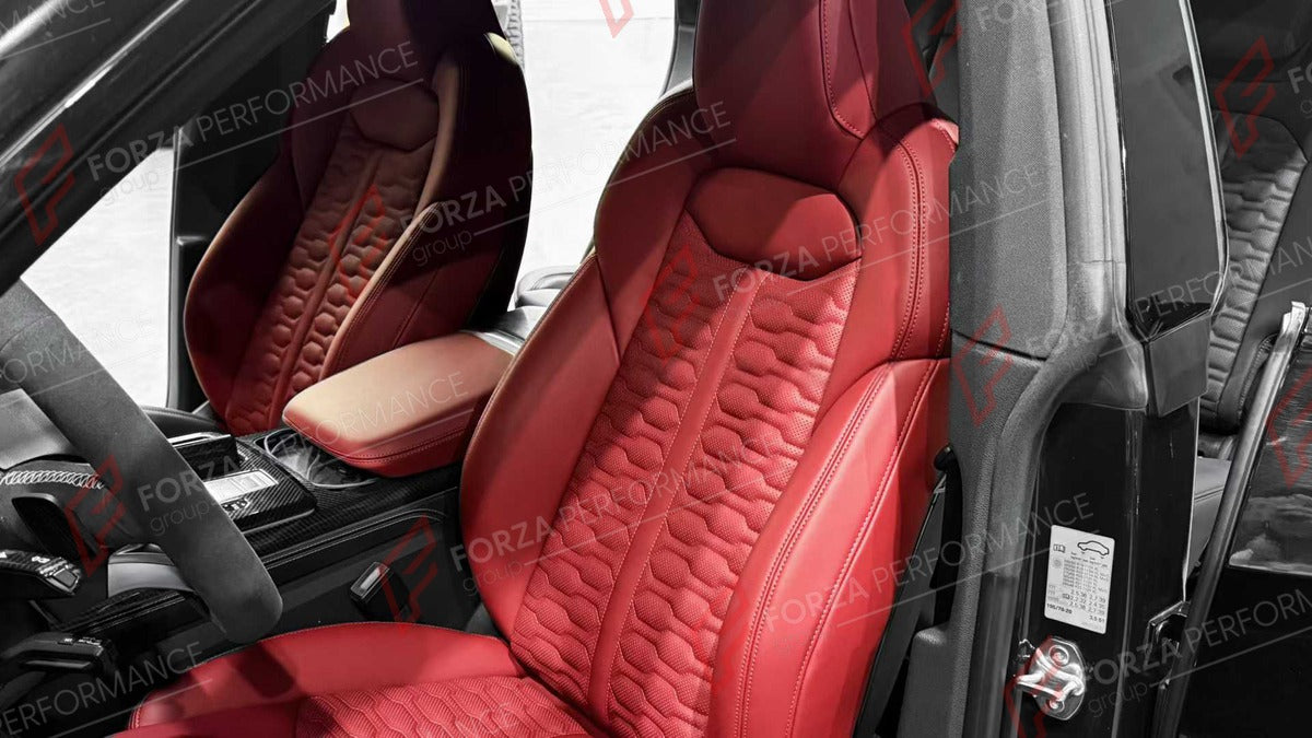 BUCKET SEATS LWCB for AUDI A3 S3 RS3 Q3 RSQ3 A4 S4 RS4 A5 S5 RS5 Q5 SQ5 A6 S6 RS6 A7 S7 RS7 A8 S8 Q7 SQ7 Q8 SQ8 RSQ8 E-TRON GT FW TT TTS TT RS R8

A single seat can be sold, purchasing a pair is not required.

All bucket seats photos on our website are real images of the actual product.

We produce custom bucket seats for every Audi models. We offer fully customizable options.

Custom Options:

Cushion Inserts: Custom Design
Finishing Options: Alcantara, Leather, Cloth
Logo Options: Custom Logo by your requ
