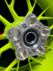 We manufacture premium quality forged motorcycle wheels rims for BMW S1000RR in any design, size, color.

Wheel sizes (motorcycle spec):

Front: 3.5 x 17

Rear: 5.5 x 17

Weight:

Front: 4.35 kg (9.59 lbs)

Rear: 5.23 kg (11.53 lbs)

Finish: Neon Yellow