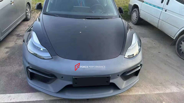 GT4 STYLE FRONT BUMPER for TESLA MODEL 3  Set includes:  Front Bumper