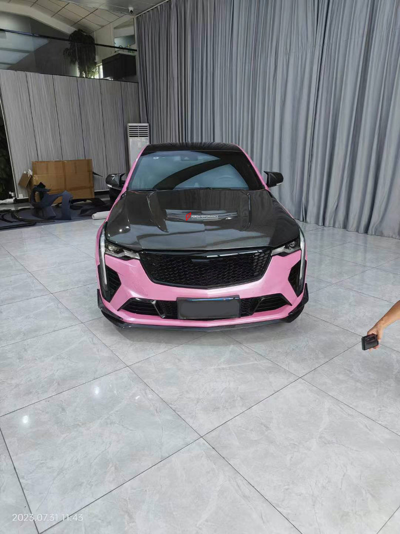 CARBON FIBER HOOD BONNET for CADILLAC CT4 2020+