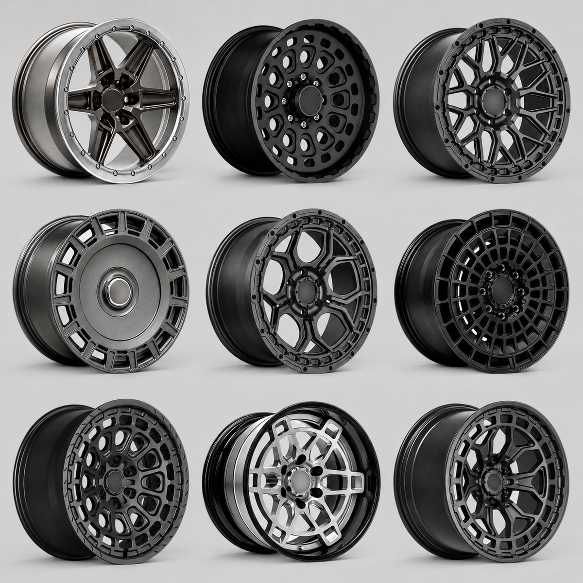 FORGED WHEELS RIMS for CADILLAC VISTIQ 2027+

Custom forged wheels for Cadillac Vistiq 2027+. Made-to-order monoblock, 2-piece and 3-piece rims in custom sizes, offsets, colors and finishes with guaranteed fitment.

We manufacture premium quality forged wheels rims for Cadillac Vistiq 2027+ in any design, size, color.

WHEEL SIZE:

Front: 22 x 10 ET 40
Rear: 22 x 10 ET 40
PCD: 6 x 139.7
CB: 78.1
Material: 6061-T6 Forged Aluminum
THIS WHEEL DESIGN CAN BE CUSTOM-MADE FOR YOUR CAR IN ANY SIZE AND COLOR OPTIONS