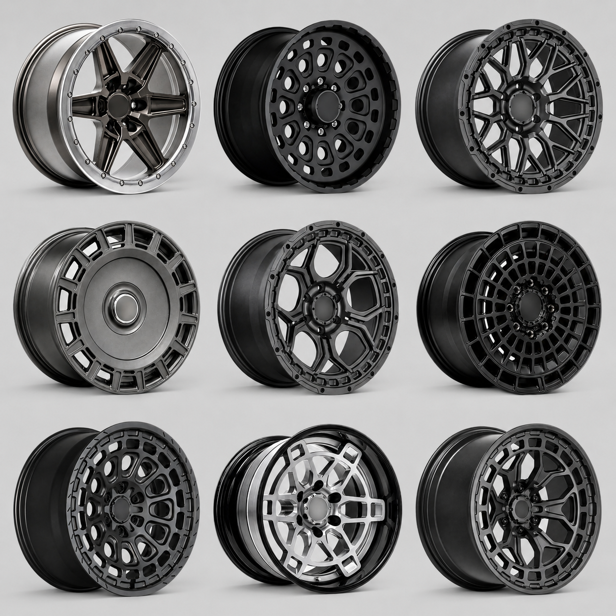 FORGED WHEELS RIMS for CADILLAC VISTIQ 2027+

Custom forged wheels for Cadillac Vistiq 2027+. Made-to-order monoblock, 2-piece and 3-piece rims in custom sizes, offsets, colors and finishes with guaranteed fitment.

We manufacture premium quality forged wheels rims for Cadillac Vistiq 2027+ in any design, size, color.

WHEEL SIZE:

Front: 22 x 10 ET 40
Rear: 22 x 10 ET 40
PCD: 6 x 139.7
CB: 78.1
Material: 6061-T6 Forged Aluminum
THIS WHEEL DESIGN CAN BE CUSTOM-MADE FOR YOUR CAR IN ANY SIZE AND COLOR OPTIONS