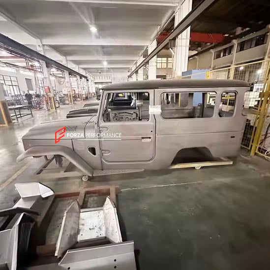 CAR BODY SHELL for LAND CRUISER 40 SERIES FJ40 FJ45 FJ43 HJ45 BJ40 FJ47 1960 - 1984

Set includes:

Body Shell
Front Grille Cover
Front Hood / Bonnet
Dashboard
Front Fenders
Doors
Rear Fenders
Rear Hood / Bonnet
Rear Bumper

Material: Steel.

Warranty: 1 year, unlimited mileage warranty

NOTE: Professional installation is required.