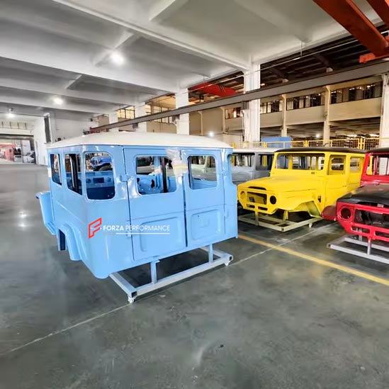 CAR BODY SHELL for LAND CRUISER 40 SERIES FJ40 FJ45 FJ43 HJ45 BJ40 FJ47 1960 - 1984

Set includes:

Body Shell
Front Grille Cover
Front Hood / Bonnet
Dashboard
Front Fenders
Doors
Rear Fenders
Rear Hood / Bonnet
Rear Bumper

Material: Steel.

Warranty: 1 year, unlimited mileage warranty

NOTE: Professional installation is required.