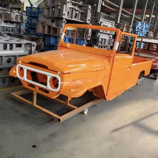 CAR BODY SHELL for LAND CRUISER 40 SERIES FJ40 FJ45 FJ43 HJ45 BJ40 FJ47 1960 - 1984

Set includes:

Body Shell
Front Grille Cover
Front Hood / Bonnet
Dashboard
Front Fenders
Doors
Rear Fenders
Rear Hood / Bonnet
Rear Bumper

Material: Steel.

Warranty: 1 year, unlimited mileage warranty

NOTE: Professional installation is required.