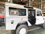 CAR BODY SHELL for LAND ROVER DEFENDER 90 110 130 L315 L316 1983 - 2016

Set includes:

Body Shell
Front Grille Cover
Front Hood / Bonnet
Dashboard
Front Fenders
Doors
Rear Fenders
Rear Hood / Bonnet
Rear Bumper

Material: Steel.

Warranty: 1 year, unlimited mileage warranty

NOTE: Professional installation is required.
