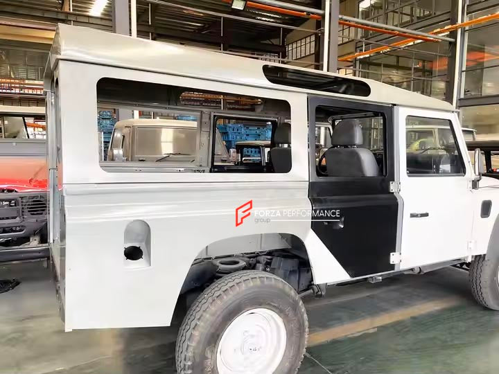 CAR BODY SHELL for LAND ROVER DEFENDER 90 110 130 L315 L316 1983 - 2016

Set includes:

Body Shell
Front Grille Cover
Front Hood / Bonnet
Dashboard
Front Fenders
Doors
Rear Fenders
Rear Hood / Bonnet
Rear Bumper

Material: Steel.

Warranty: 1 year, unlimited mileage warranty

NOTE: Professional installation is required.