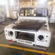 CAR BODY SHELL for LAND ROVER DEFENDER 90 110 130 L315 L316 1983 - 2016

Set includes:

Body Shell
Front Grille Cover
Front Hood / Bonnet
Dashboard
Front Fenders
Doors
Rear Fenders
Rear Hood / Bonnet
Rear Bumper

Material: Steel.

Warranty: 1 year, unlimited mileage warranty

NOTE: Professional installation is required.