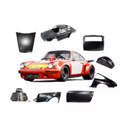 CAR BODY SHELL for PORSCHE 911 964 1989 - 1994

Set includes:

Body Shell
Front Hood / Bonnet
Front Fenders
Doors
Rear Fenders
Rear Hood / Bonnet
Rear Bumper

Material: Steel.

Warranty: 1 year, unlimited mileage warranty

NOTE: Professional installation is required.