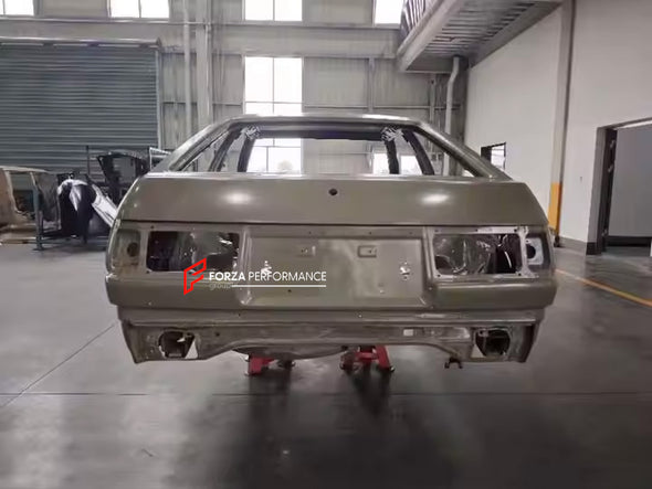 CAR BODY SHELL for TOYOTA AE86 1983 - 1987

Set includes:

Body Shell
Front Hood / Bonnet
Front Fenders
Doors
Rear Fenders
Rear Hood / Bonnet
Rear Bumper

Material: Steel.

Warranty: 1 year, unlimited mileage warranty

NOTE: Professional installation is required.