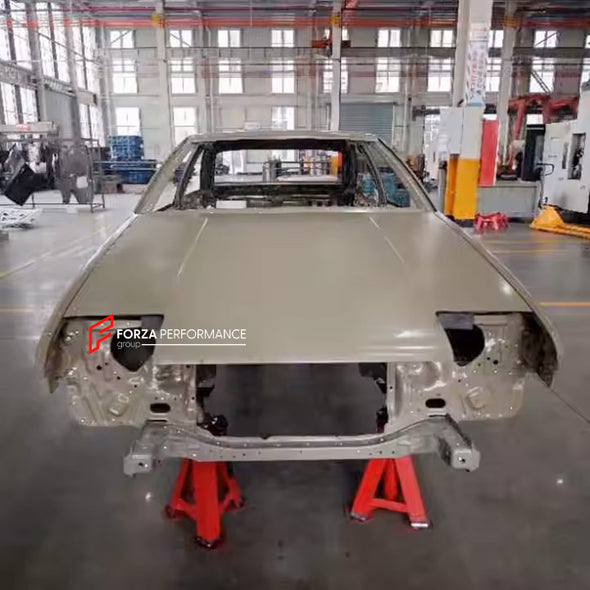CAR BODY SHELL for TOYOTA AE86 1983 - 1987

Set includes:

Body Shell
Front Hood / Bonnet
Front Fenders
Doors
Rear Fenders
Rear Hood / Bonnet
Rear Bumper

Material: Steel.

Warranty: 1 year, unlimited mileage warranty

NOTE: Professional installation is required.