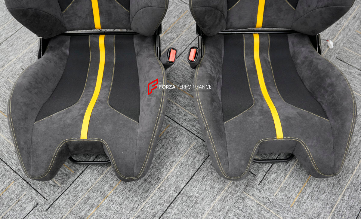 CARBON BUCKET SEATS LWCB for FERRARI 458 488 F8

A single seat can be sold, purchasing a pair is not required.

All bucket seats photos on our website are real images of the actual product.

We produce custom carbon bucket seats for every Ferrari models. We offer fully customizable options.

Custom Options:

Cushion Inserts: Custom Design
Finishing Options: Alcantara, Leather, Cloth
Logo Options: Custom Logo by your request
Seats shell material: Carbon

NOTE: Professional installation is required.

Why “Con