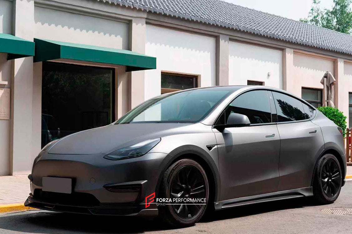 CARBON AERO KIT for TESLA MODEL Y 2021+
Set includes:
Front Lip
Front Lip Canards
Side Skirts
Rear Diffuser
Rear Spoiler
NOTE: Professional installation is required
Contact us for pricing