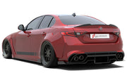 CARBON WIDE BODY KIT for ALFA ROMEO GIULIA 2016+

Set Include:

Front Lip
Front Bumper
Hood Bonnet
Fenders
Side Skirts
Rear Spoiler
Rear Diffuser
Material: Carbon

Note: Professional installation is required.